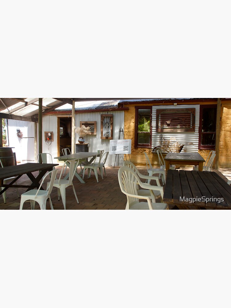Thumbnail 3 of 3, Sticker, Pergola at Magpie Springs near the Art Gallery and Cellar Door by Adelaide artist Avril Thomas at Magpie Springs designed and sold by MagpieSprings.