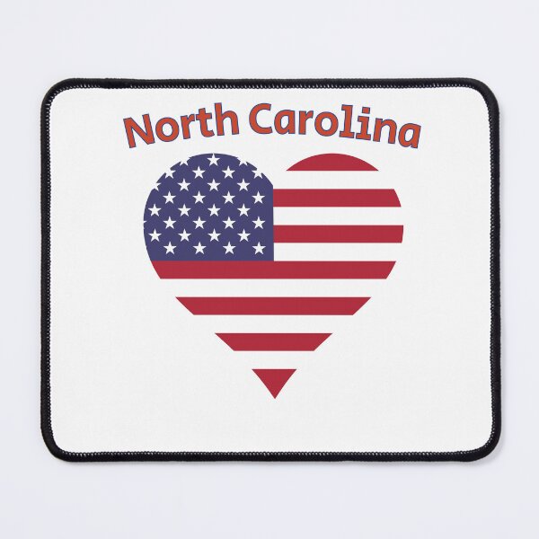 Item preview, North Carolina American Flag Heart designed and sold by Queen1120.