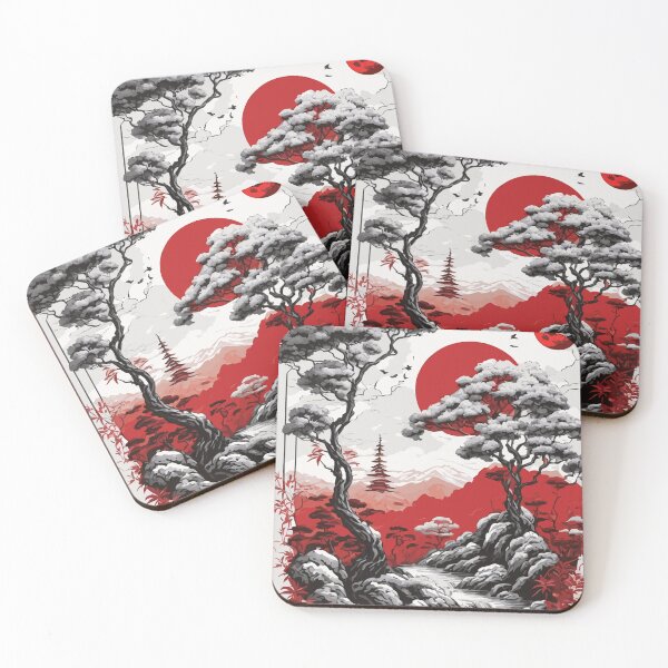 Item preview, Cute Captivating Asian Serenity: Red And White Bliss Design designed and sold by Sandydesign.