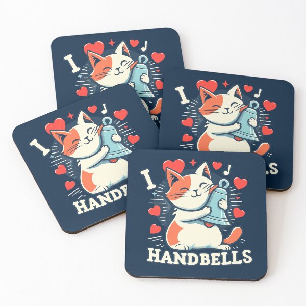 Item preview, I Heart Handbells Cat designed and sold by SubtleSplit.