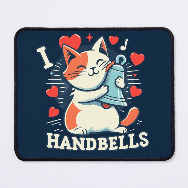 Item preview, I Heart Handbells Cat designed and sold by SubtleSplit.