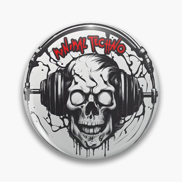 Item preview, Minimal Techno Skull designed and sold by Designorigin.