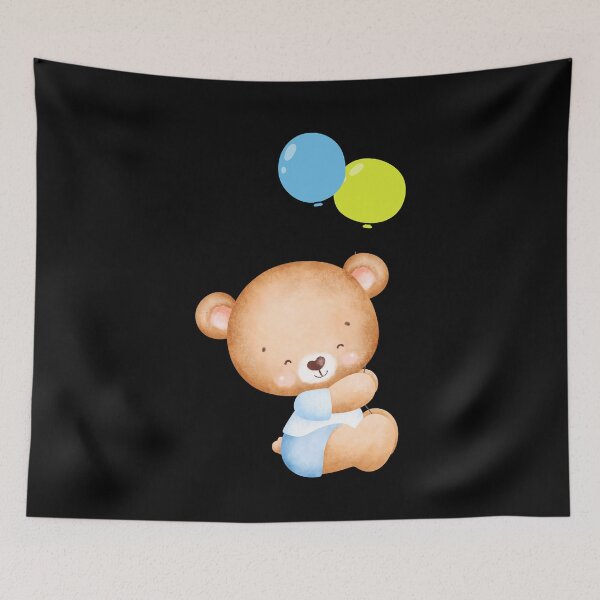 Item preview, Teddy Bear with Balloon Cute and Friendly designed and sold by BababuuuPrint.
