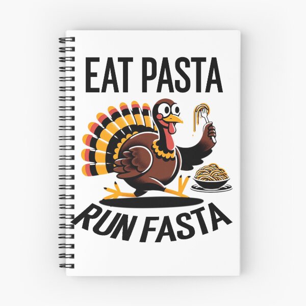 Item preview, Eat pasta Run fast -Thanksgiving Turky eating pasta designed and sold by QuirkCraft.