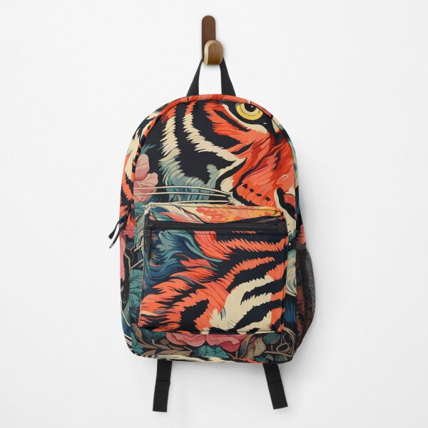 Item preview, Floral Tiger, Risograph, designed and sold by MANGA Crusade.