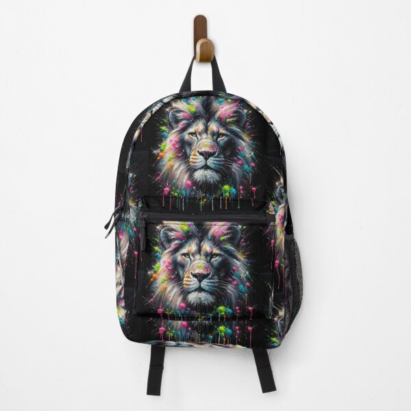 Item preview, Bright Lion: Striking Contrasts on Black Canvas designed and sold by LIAMRIVIERART.