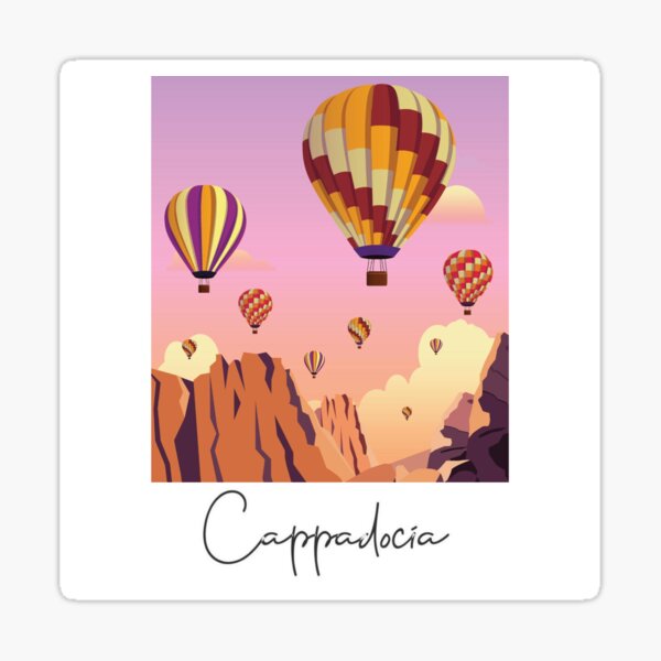 Item preview, Cappadocia Sticker Colorful designed and sold by Trialloja.