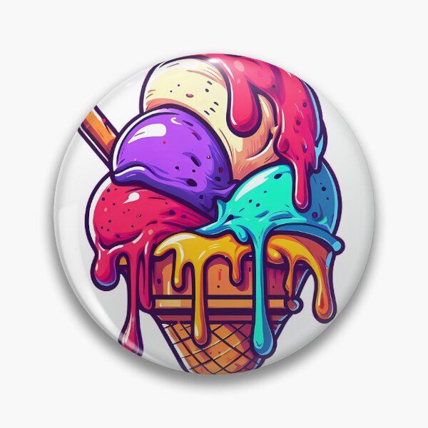 Item preview, Colorful Ice Cream with Drizzling Syrup designed and sold by ElevateBoutique.