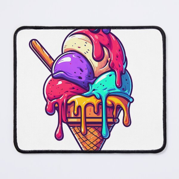 Item preview, Colorful Ice Cream with Drizzling Syrup designed and sold by ElevateBoutique.