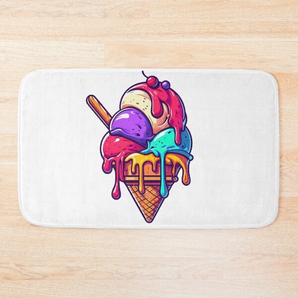 Item preview, Colorful Ice Cream with Drizzling Syrup designed and sold by ElevateBoutique.