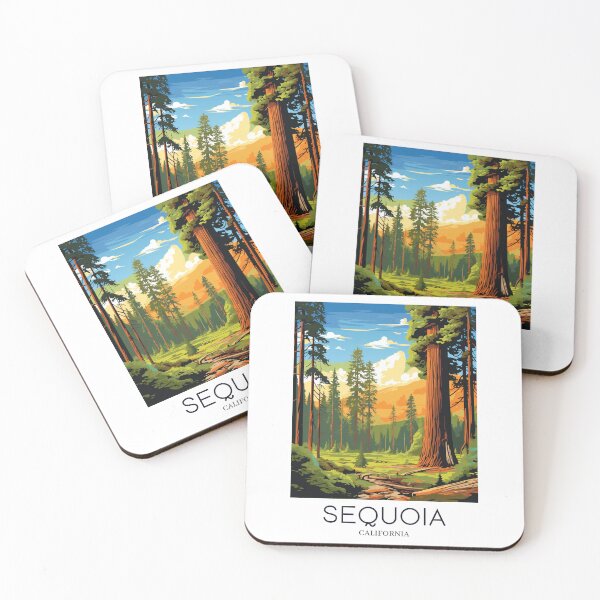 Item preview, A Pop Art Travel Print of Sequoia National Park - California - US  designed and sold by StudioRedKoala.