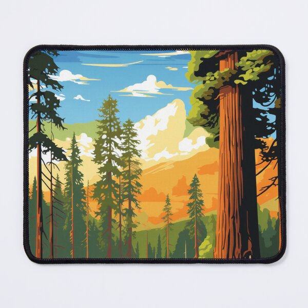 Item preview, A Pop Art Travel Print of Sequoia National Park - California - US designed and sold by StudioRedKoala.