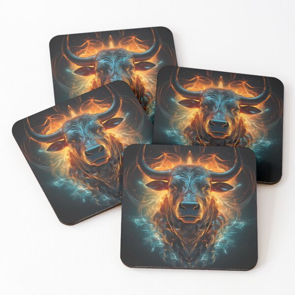 Item preview, Hologram Bull wall art designed and sold by Cuddleslug.