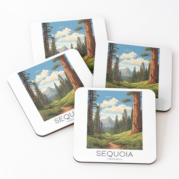 Item preview, A Pop Art Travel Print of Sequoia National Park - California - US  designed and sold by StudioRedKoala.