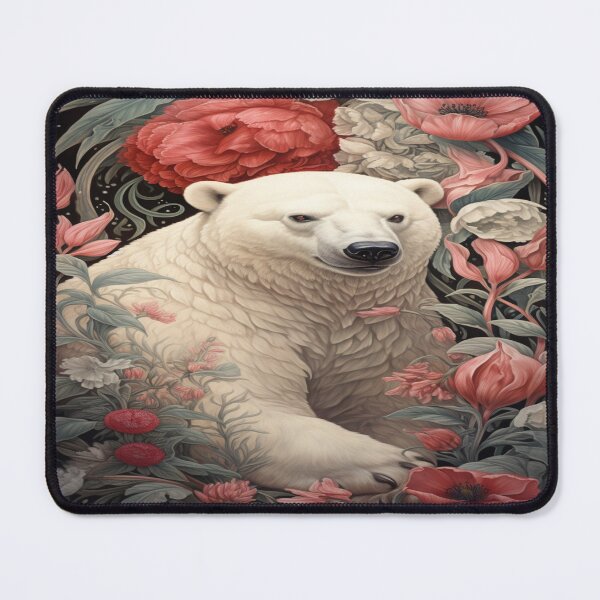 Item preview, Art Nouveau, floral, polar Bear designed and sold by MANGA Crusade.