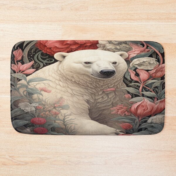 Item preview, Art Nouveau, floral, polar Bear designed and sold by MANGA Crusade.