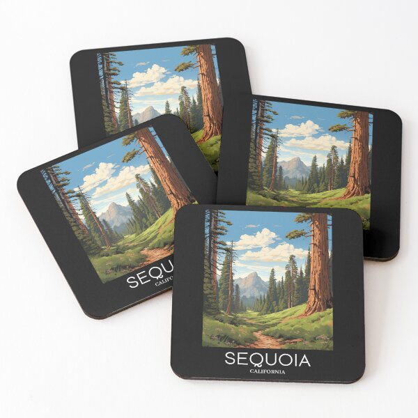 Item preview, A Pop Art Travel Print of Sequoia National Park - California - US  designed and sold by StudioRedKoala.