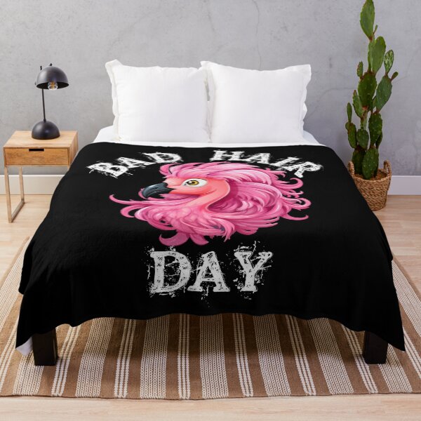 Item preview, Pink Flamingo - Bad Hair Day (White Lettering) designed and sold by VelvetRoom.