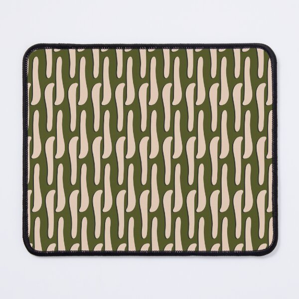 Item preview, Organic S curve pattern in olive green and cream designed and sold by FrancesPoff.