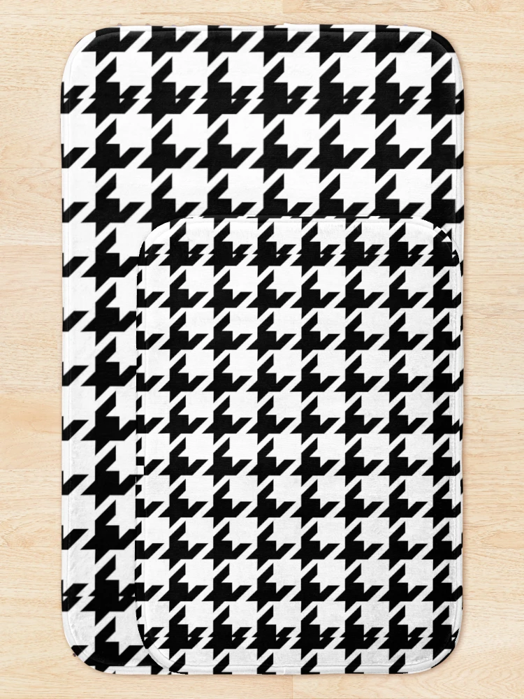 Thumbnail 5 of 6, Bath Mat, Houndstooth Pattern designed and sold by YourPattern.