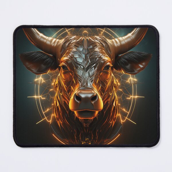 Item preview, Hologram Bull wall art designed and sold by Cuddleslug.