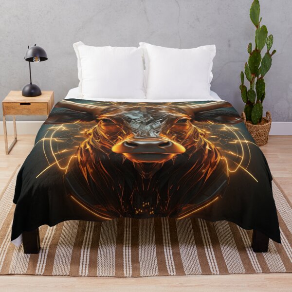 Item preview, Hologram Bull wall art designed and sold by Cuddleslug.