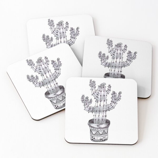Item preview, Cactus Saguaro Black And White designed and sold by galleasstudio.