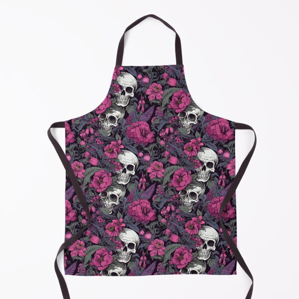 Item preview, Pink and Purple Floral Skull Pattern designed and sold by Driftwood Spirits.