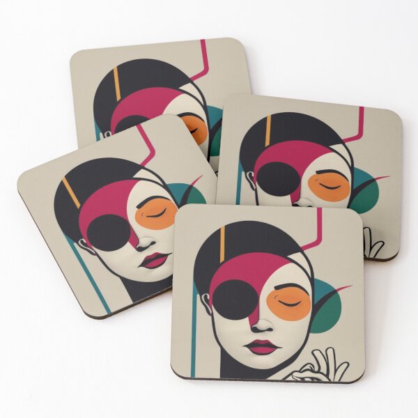 Item preview, Amazing Blip Bauhaus Colorful Street Art Vanishing Face designed and sold by FashionIam.