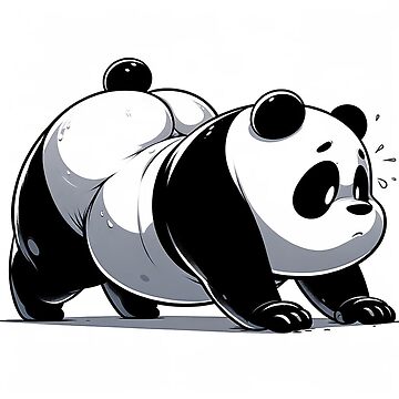 Artwork thumbnail, Struggling Panda Workout by Mugs and Shirts