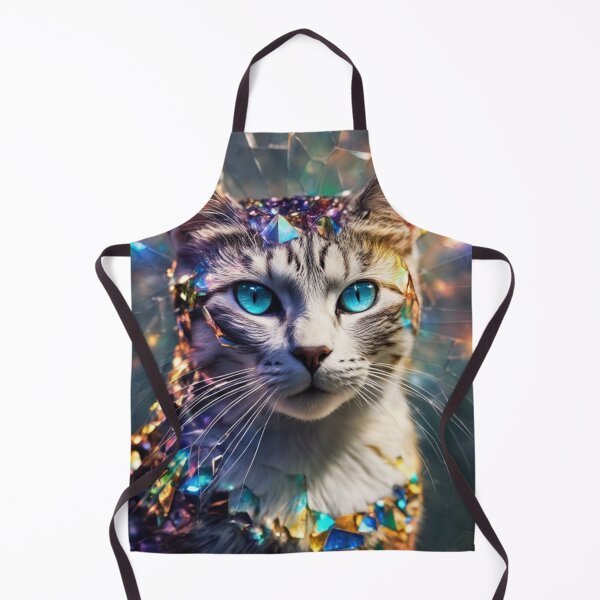 Item preview, Colorful Blue Eyed Cosmic Cat with Sparkly Jewelry.Astrocat designed and sold by By-Jeff.