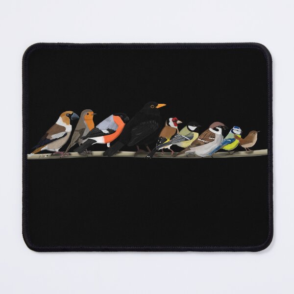 Item preview, Robin Blackbird Birds on a Branch Birdlover Bird Watcher Biologist Ornithologist Garden Birds designed and sold by jz-birds.
