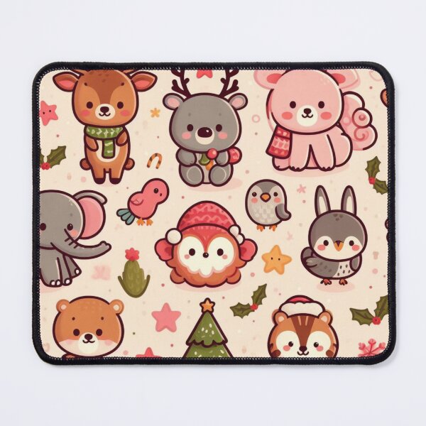 Item preview, Repeating Christmas Animal Pattern designed and sold by FuzyFriendHaven.
