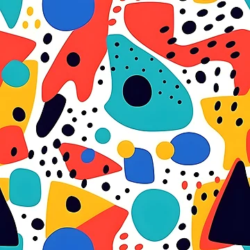 Artwork thumbnail, Fun Color Abstract Doodle Pattern by Bomba Visual