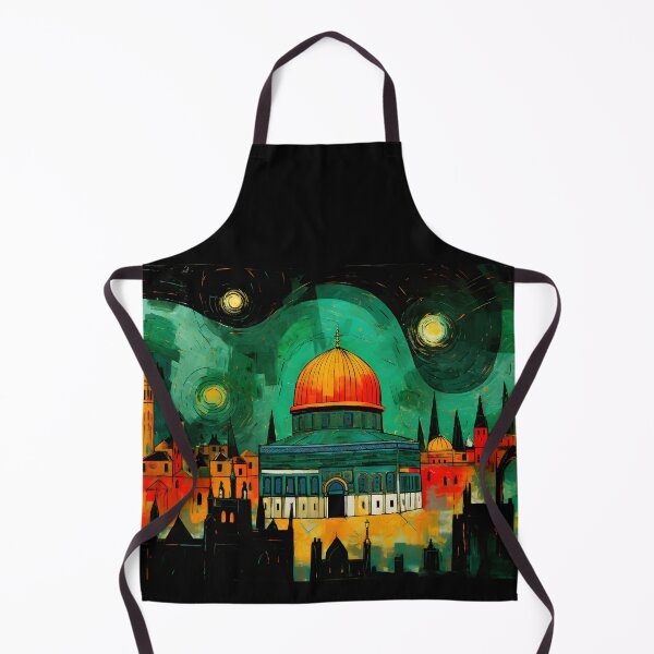 Item preview, Abstract Reverie at the Dome of the Rock, Jerusalem - Cubist Interpretation of Vivid Colors and Rich Brushstrokes designed and sold by OlfactoART Studio.