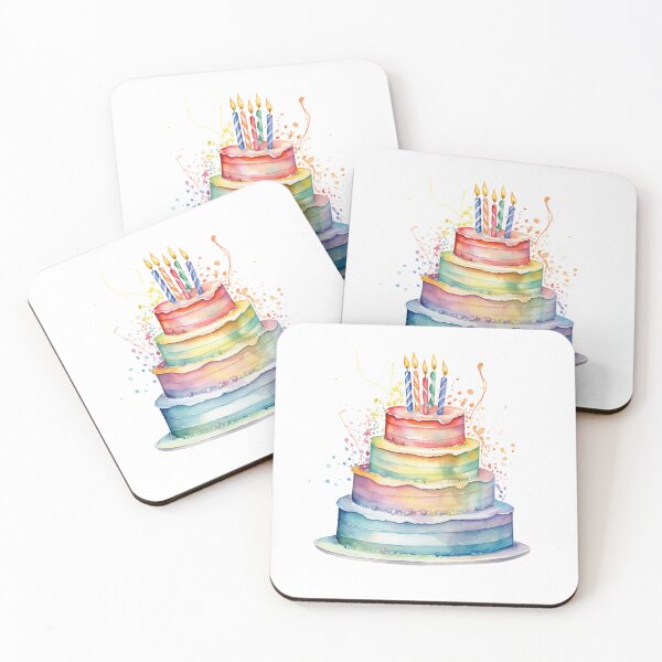 Item preview, Rainbow Birthday Cake designed and sold by OutbreakDesigns.