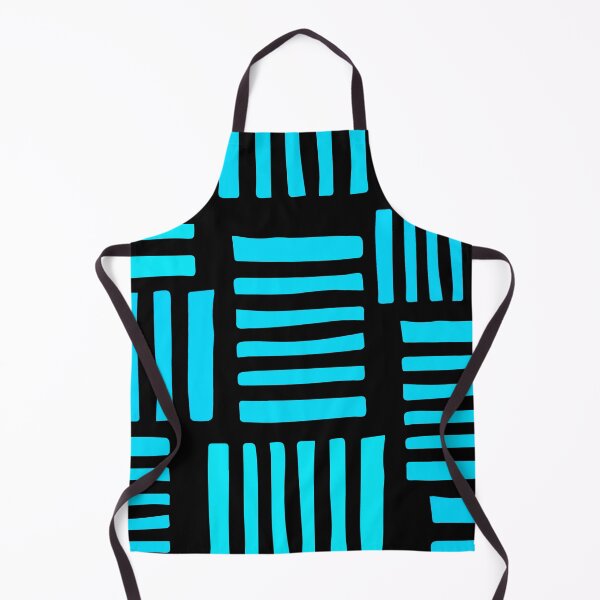 Item preview, Aqua And Blue Scatter Line Pattern On Black designed and sold by DEC02.