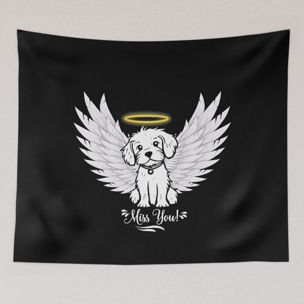 Item preview, Angel Dog's Heavenly Message: Miss You" designed and sold by NaaEchDesign ⭐⭐⭐⭐⭐.