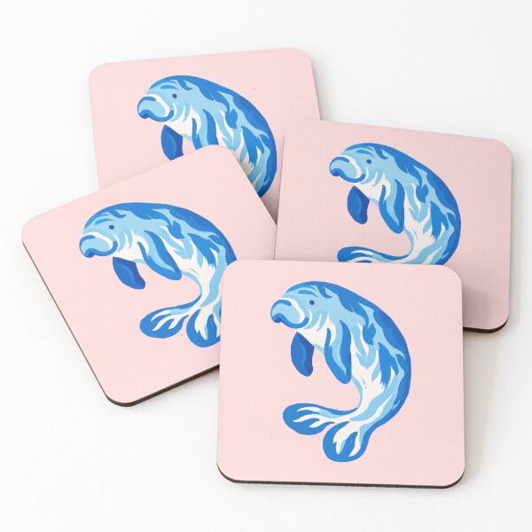 Item preview, Vibrant Blue Manatee (Sea Cow) designed and sold by BrightTide.