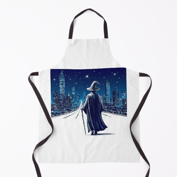 Item preview, Wizard walking on a wide city street designed and sold by okiiskandarart.