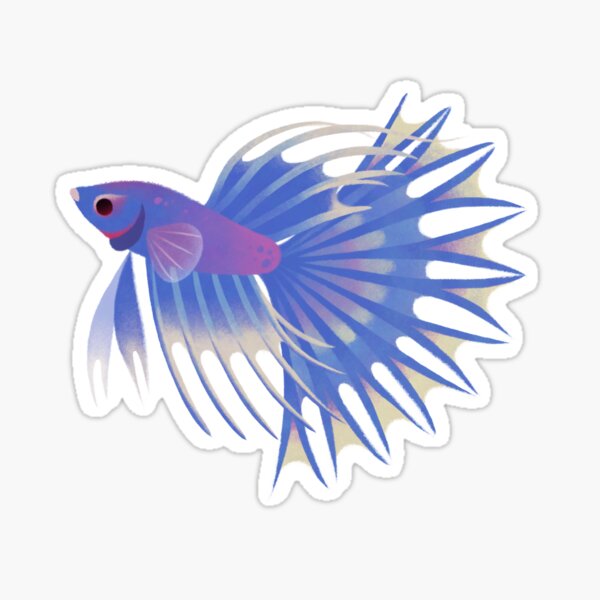 Vista previa del artículo con la obra «Crowntail betta», diseñado y vendido por pikaole.