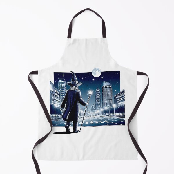Item preview, Wizard walking on a wide city street designed and sold by okiiskandarart.