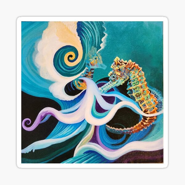 Interdimensional Seahorse Sticker