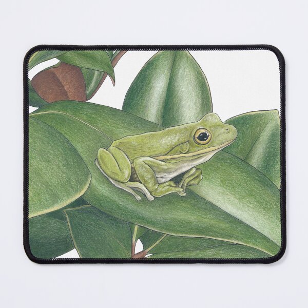 Item preview, Green Tree Frog on Magnolia Leaf designed and sold by jeather.