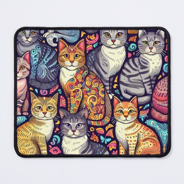 Item preview, Cats in Colorful Harmony designed and sold by onlycatdesigns.