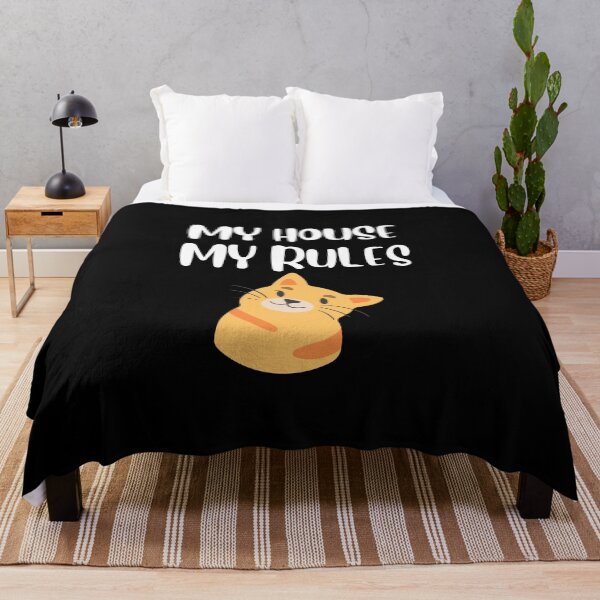Item preview, Funny Cat Lover Design My House My Rules designed and sold by LOVECURIO.