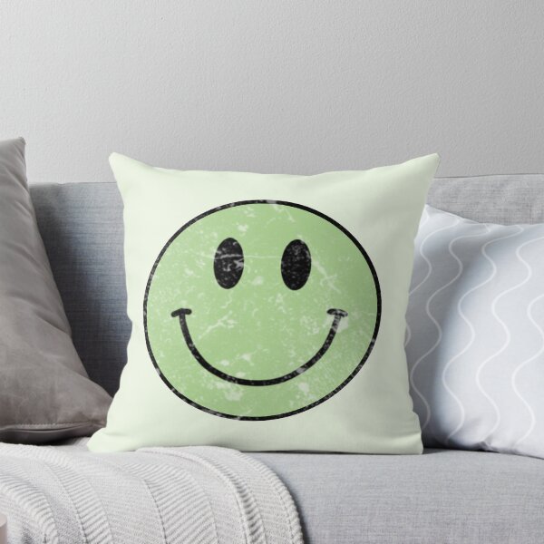 Item preview, Lime Green Vintage Smiling Face designed and sold by colleenm2.
