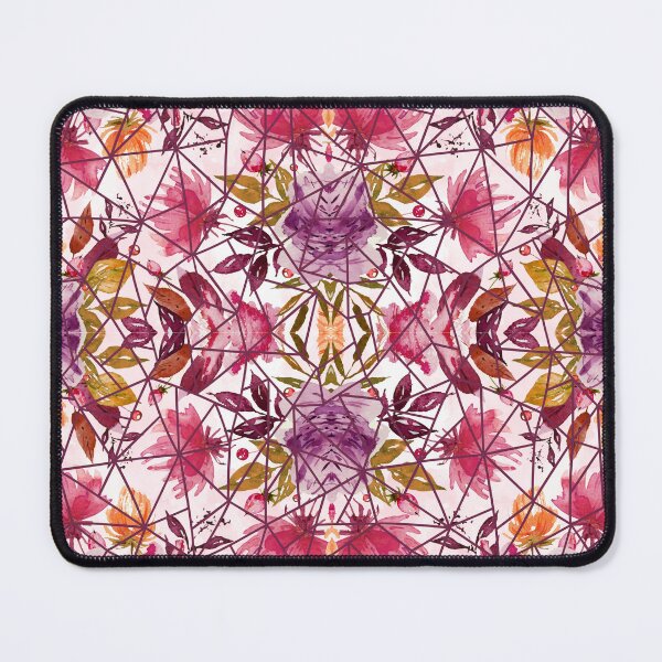 Item preview, Boho Floral design in Pink/Purple Geometeric designed and sold by WildBeauty.