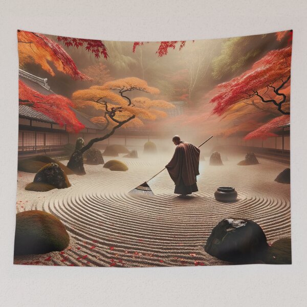 Item preview, Monk In Zen Garden designed and sold by Mindful-Designs.
