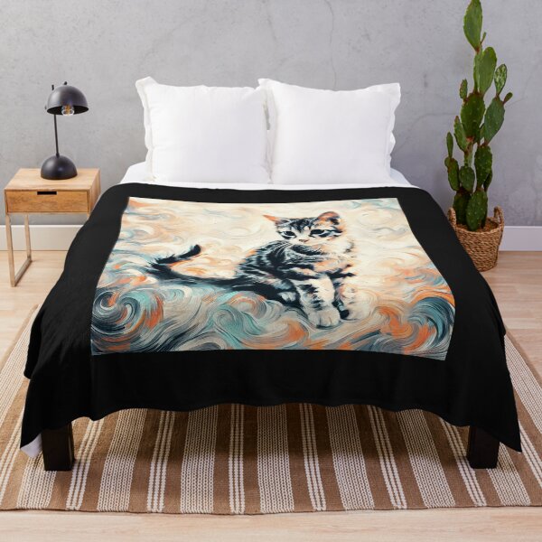 Item preview, Impressionist Cat Art designed and sold by onlycatdesigns.